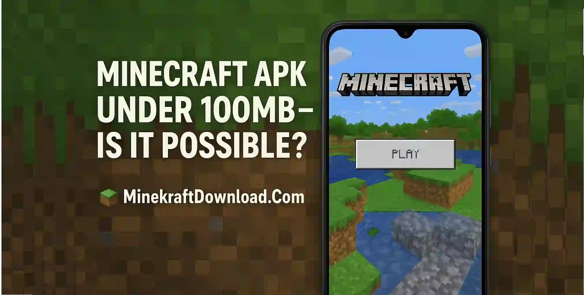 Minecraft APK Under 100MB – Is It Possible?